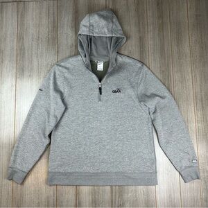 Gulfstream GBAA Pullover Nike Golf Hoodie Men’s M 1/4 Zip Sweater Knit Gray EUC